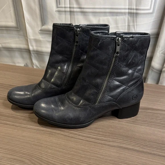 Born Black Quilted Ankle Boots - Picture 3 of 12